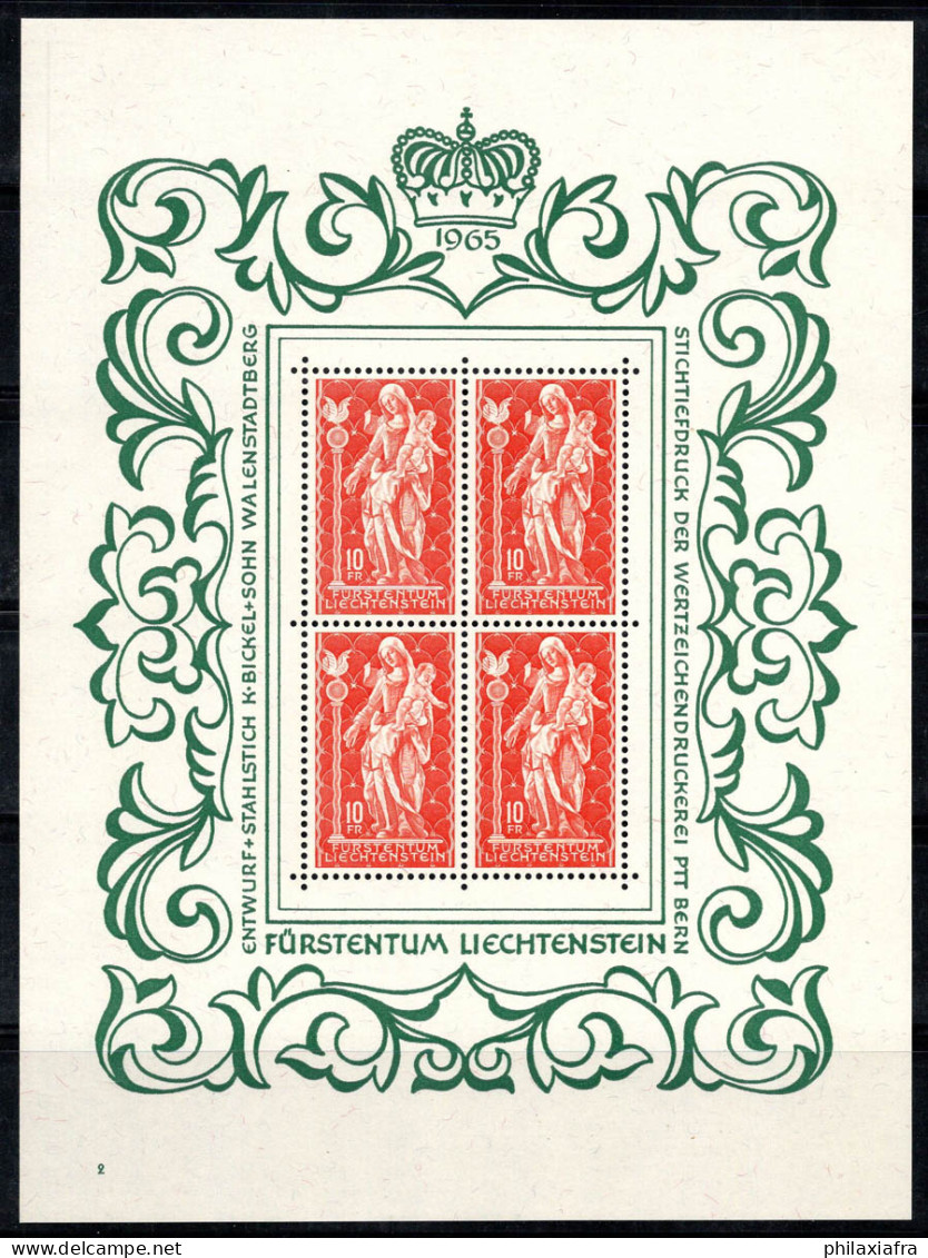 Liechtenstein 1965 Mi. 449 Mini Feuille 100% Neuf ** 10 Fr, Madonna - Blocks & Kleinbögen