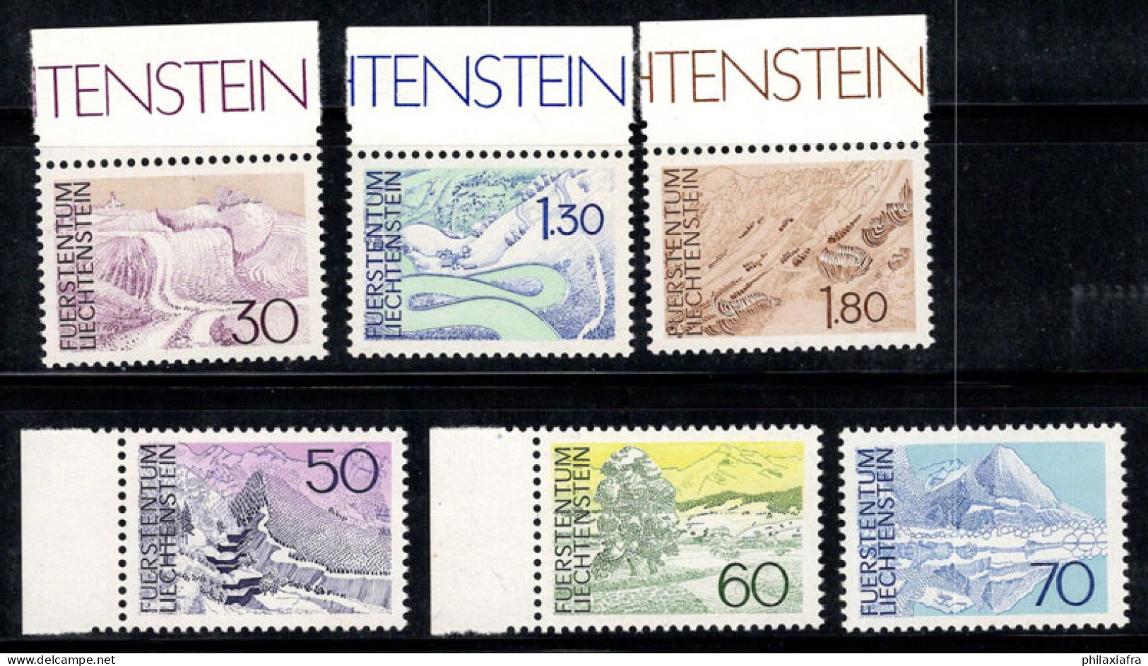 Liechtenstein 1973 Mi. 581-586 Neuf ** 100% Paysages - Neufs