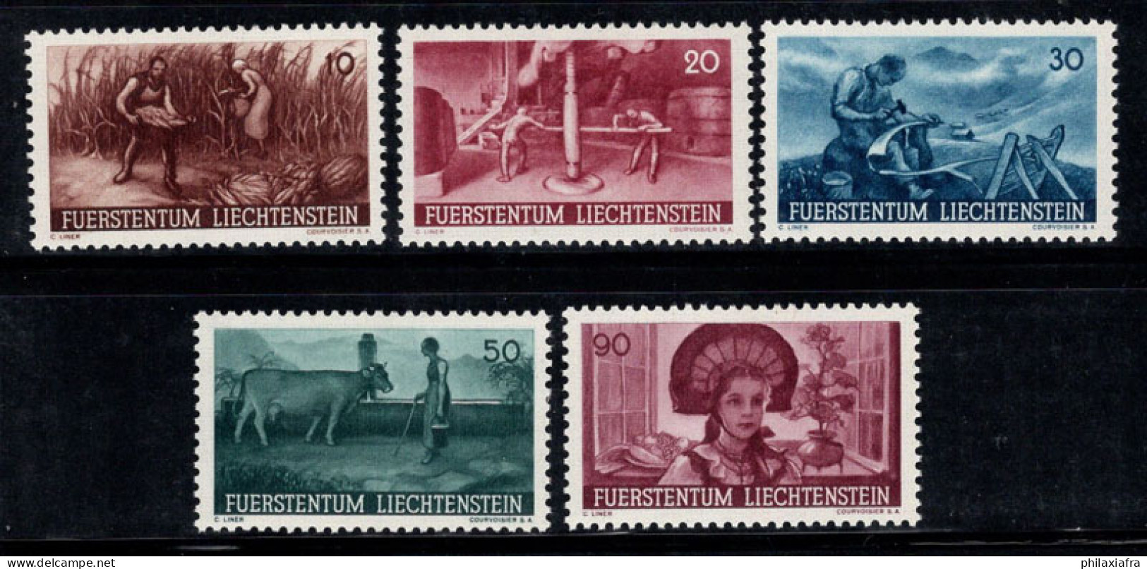 Liechtenstein 1941 Mi. 192-196 Neuf * MH 100% Agriculture - Neufs