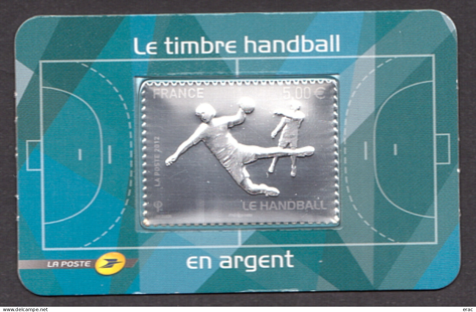 France - 2012 - Autoadhésif N° 738 - Neuf ** - Le Handball - Timbre Argent Sous Blister Cartonné - Unused Stamps