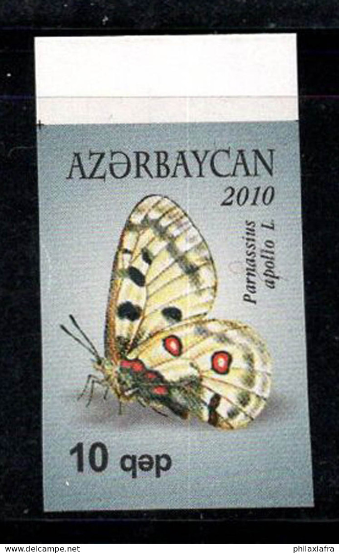 Azerbaïdjan 2010 Mi. 834B Neuf ** 100% Non Dentelé 10 Q, Papillon - Azerbeidzjan