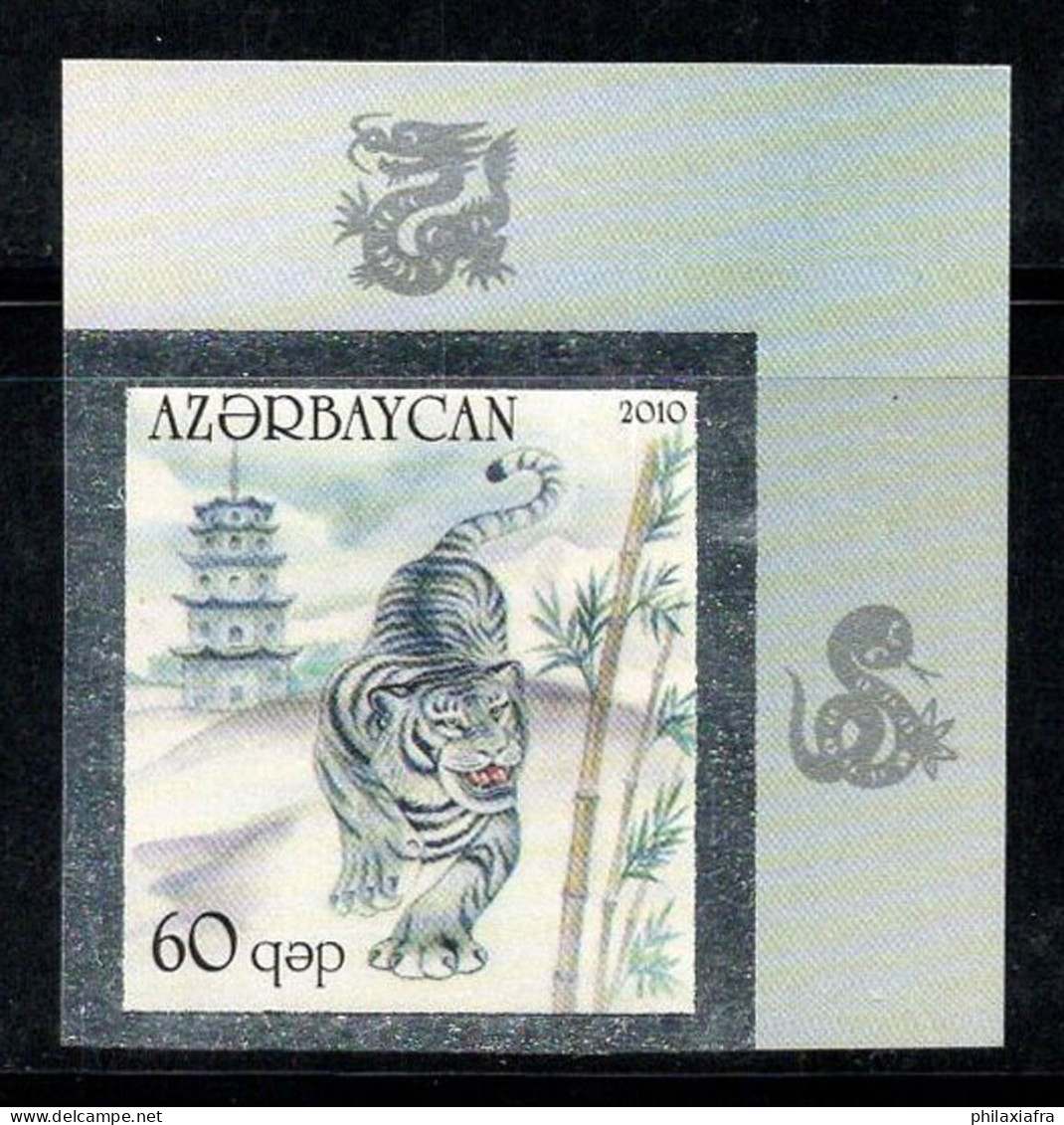 Azerbaïdjan 2010 Mi. 789B Neuf ** 100% 60 Q, Tigre Non Dentelé - Azerbaijan