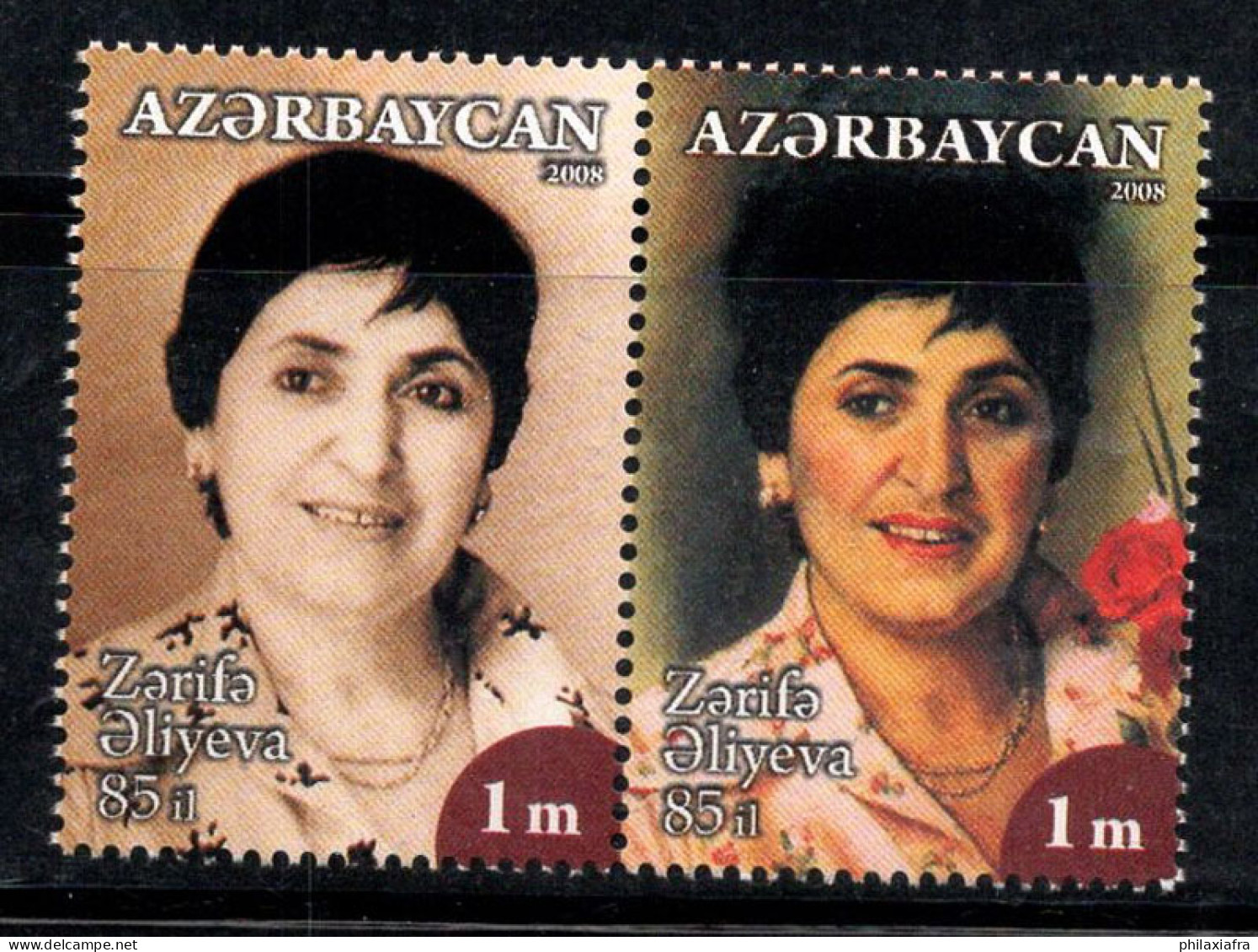 Azerbaïdjan 2008 Mi. 720A-721A Neuf ** 100% Aliyeva - Azerbaïdjan