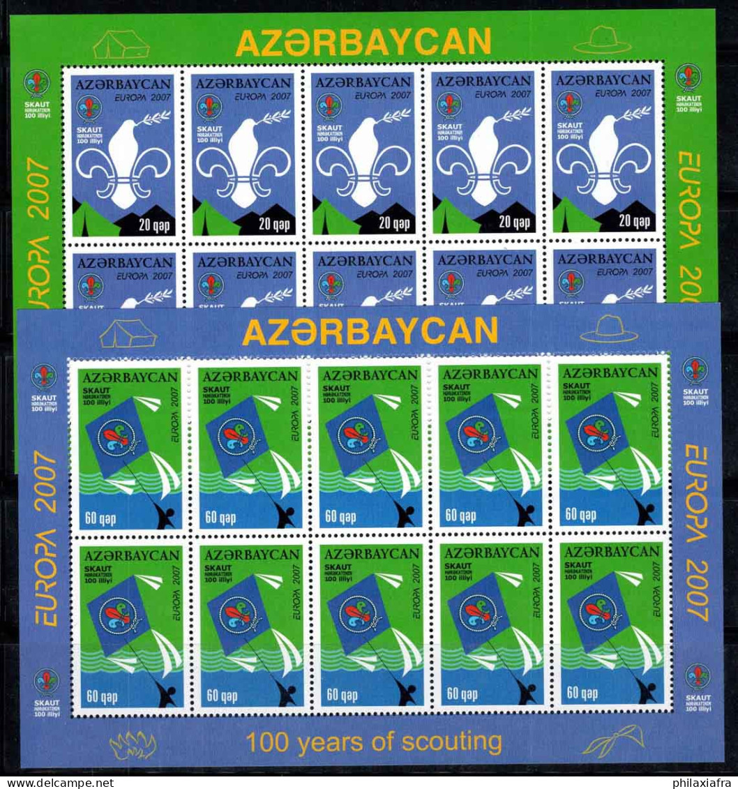 Azerbaïdjan 2007 Mi. 679A-680A Mini Feuille 100% Neuf ** L'Europe Cept, Le Scoutisme - Azerbaïjan