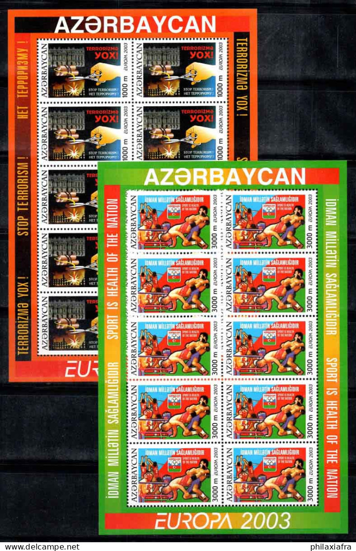 Azerbaïdjan 2003 Mi. 543A-544A Mini Feuille 100% Neuf ** L'Europe Cept, Les Jeux Olympiques - Aserbaidschan