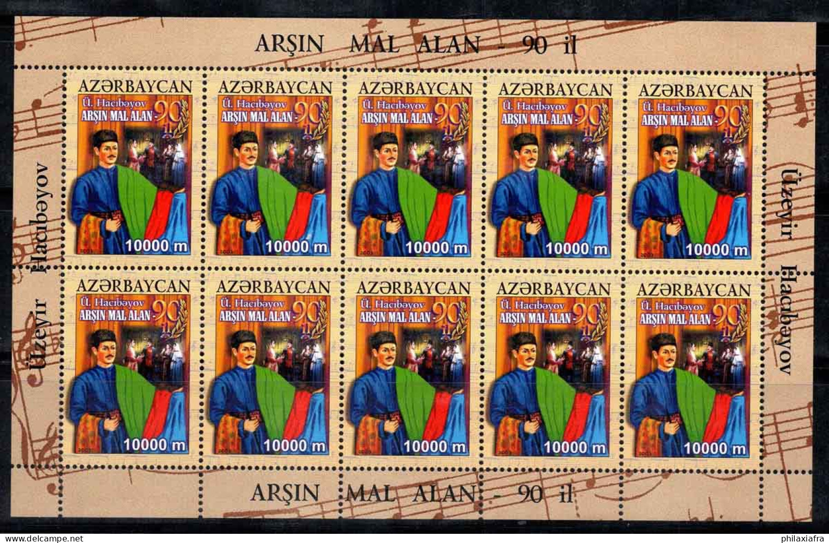 Azerbaïdjan 2003 Mi. 557 Mini Feuille 100% Neuf ** Opérette Le Marchand - Azerbaiján