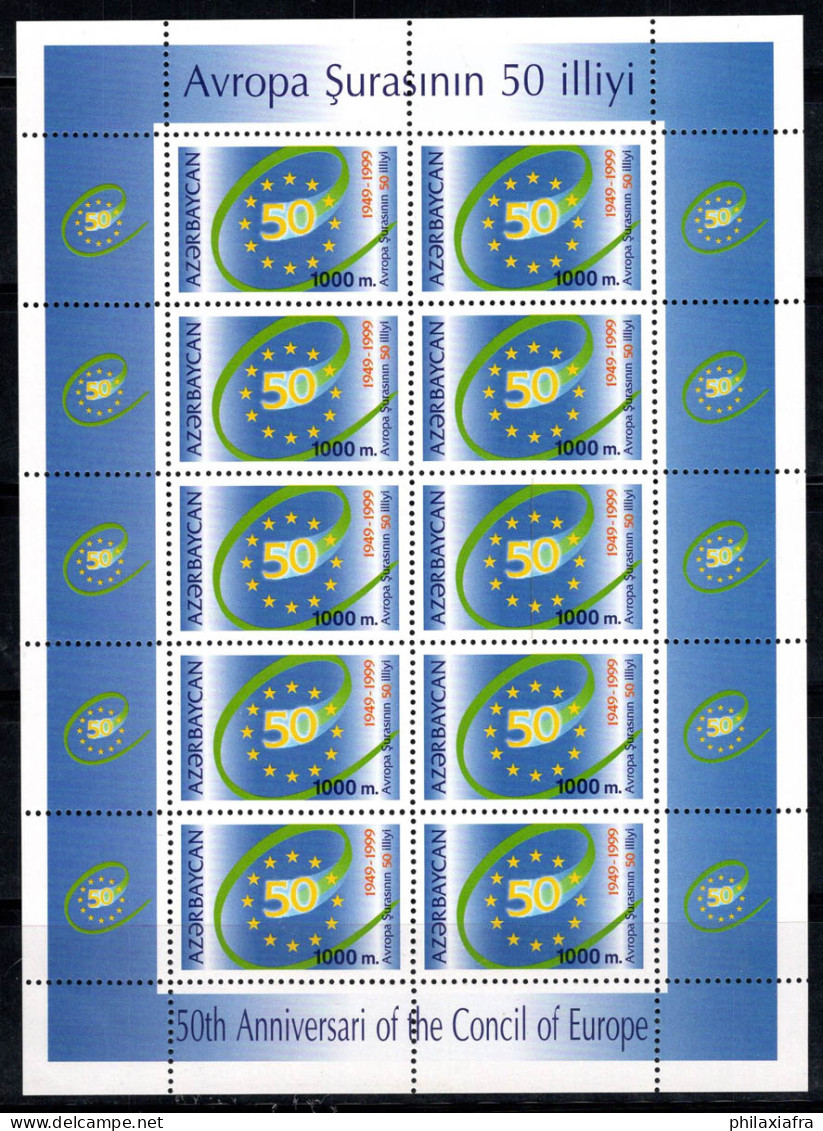 Azerbaïdjan 1999 Mi. 460 Mini Feuille 100% Neuf ** Europarat - Azerbaïdjan