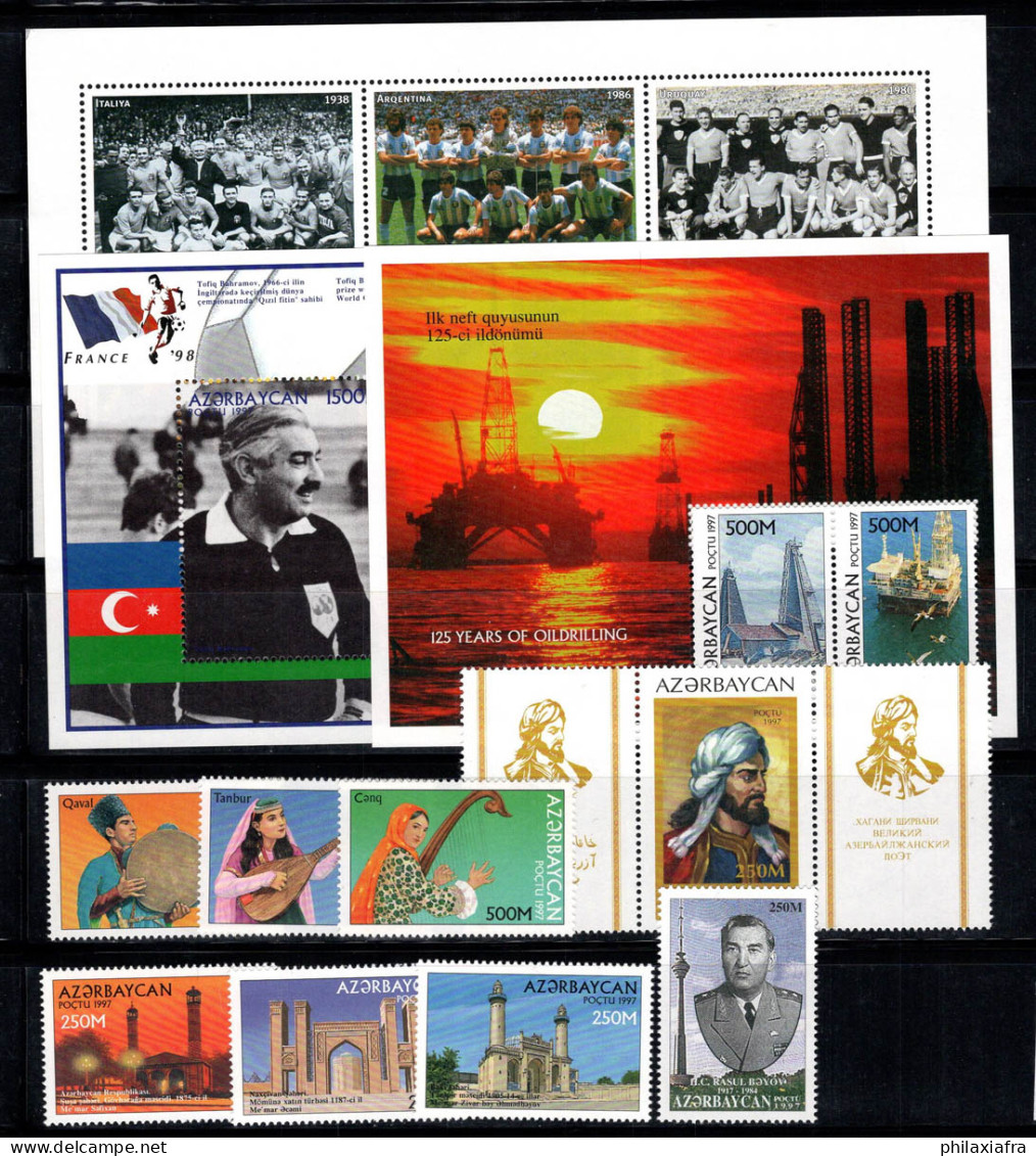 Azerbaïdjan 1997 Mi. 389-404, Bl. 33 Neuf ** 100% Musique, Mosquée, Coupe Du Monde - Azerbaïdjan