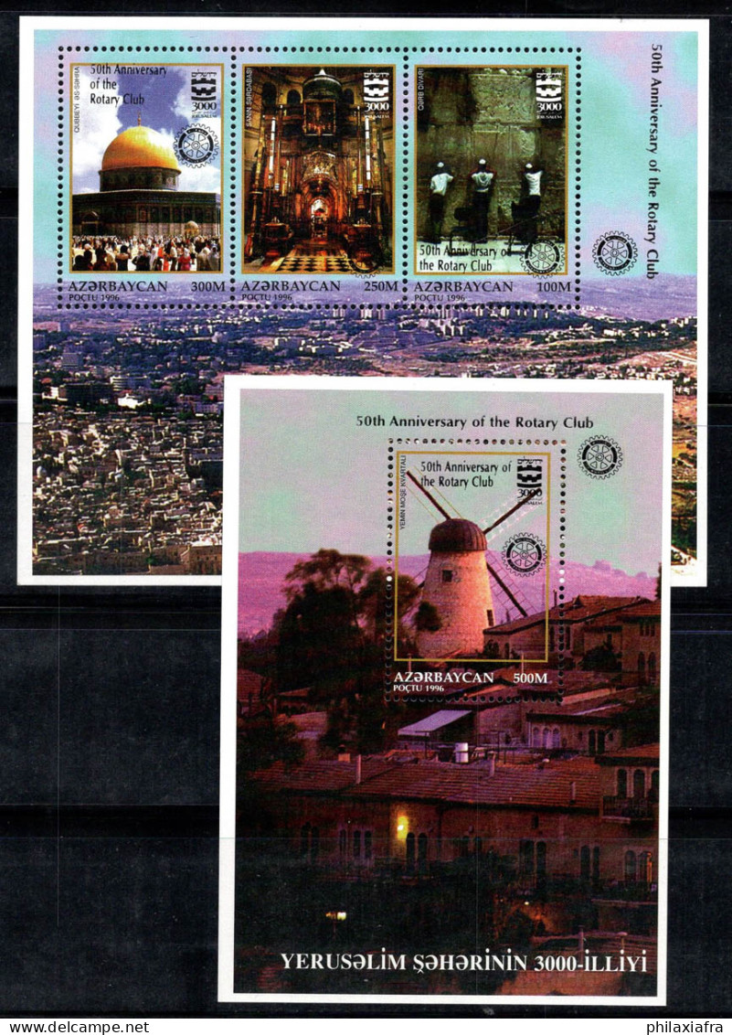 Azerbaïdjan 1997 Mi. 367-369, Bl. 29 Bloc Feuillet 100% Neuf ** Rotary Club - Azerbaijan