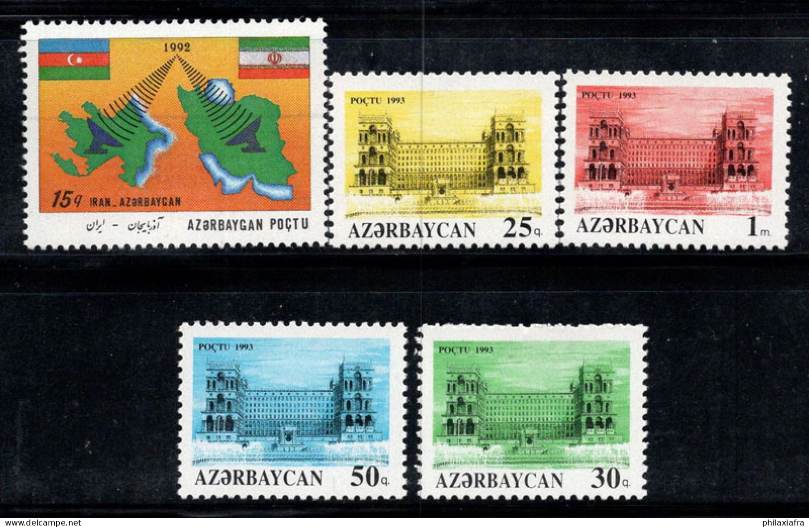 Azerbaïdjan 1993 Mi. 107-111 Neuf ** 100% DRAPEAU, Bakou - Azerbeidzjan