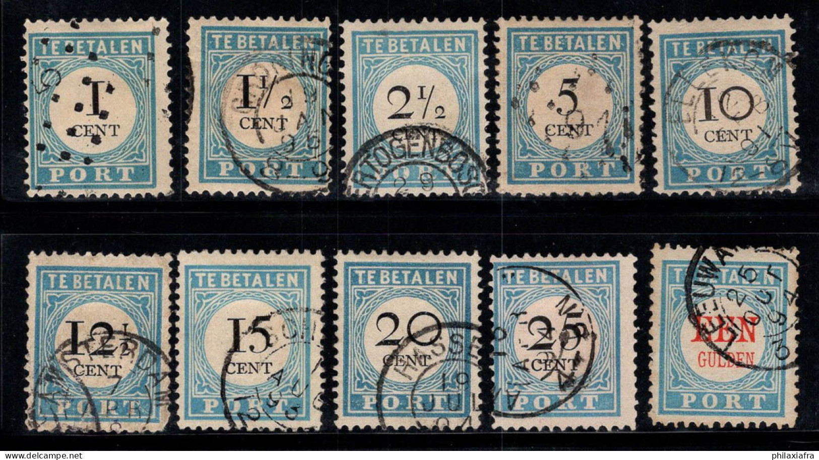 Pays-Bas 1881 Mi. 3-12 Oblitéré 100% Timbre-taxe - Postage Due