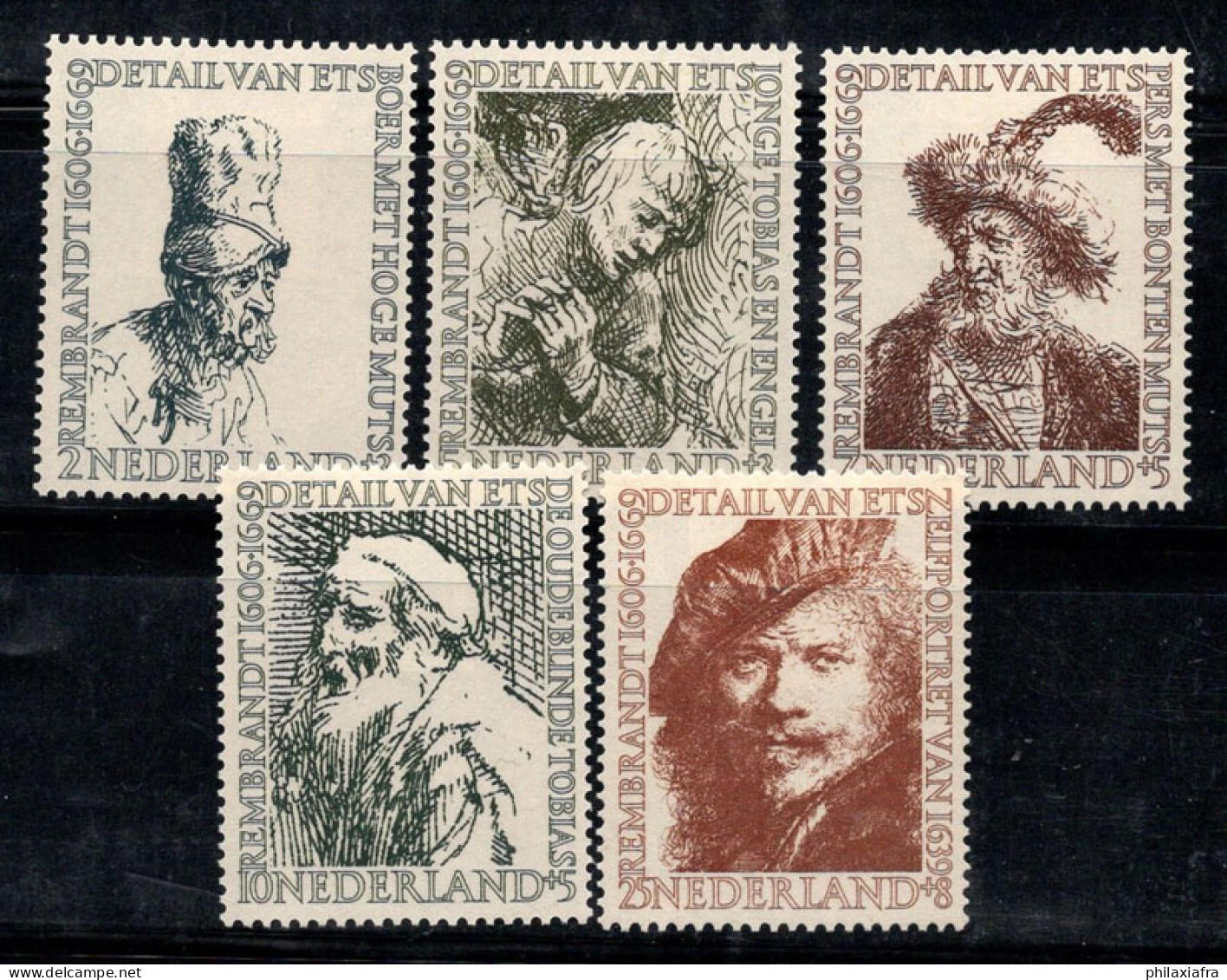 Pays-Bas 1956 Mi. 672-676 Neuf * MH 100% Rembrant, Culture - Ongebruikt