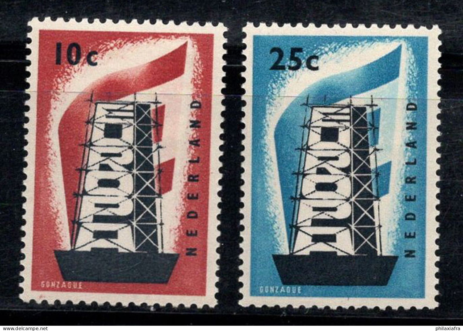 Pays-Bas 1956 Mi. 683-684 Neuf * MH 100% Europa Cept - Ungebraucht