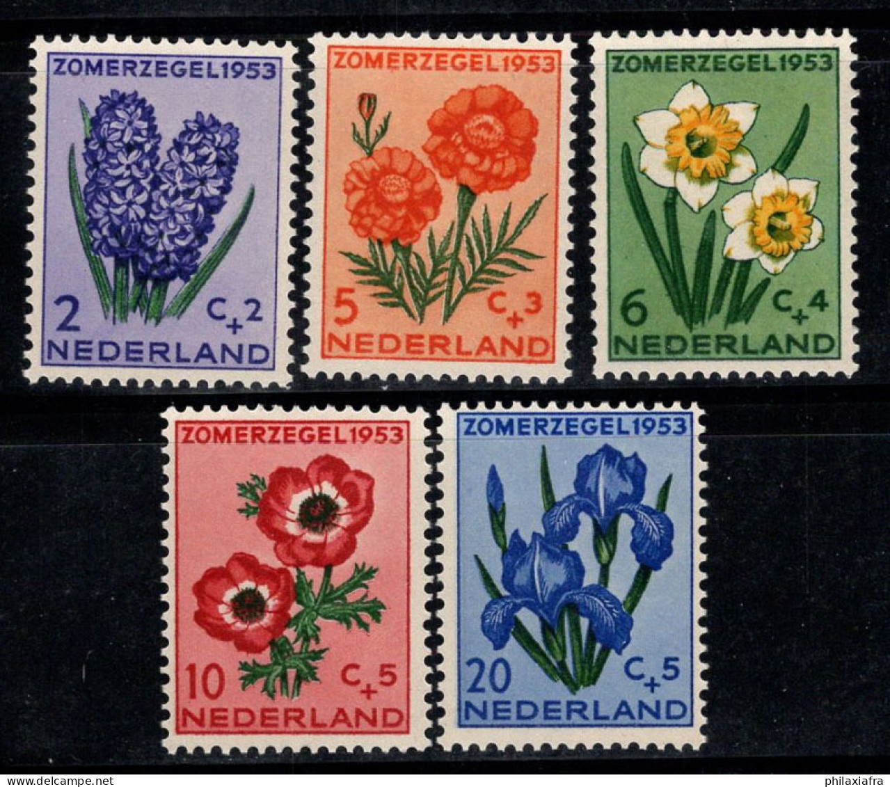 Pays-Bas 1953 Mi. 607-611 Neuf * MH 100% Fleurs, Flore - Nuovi