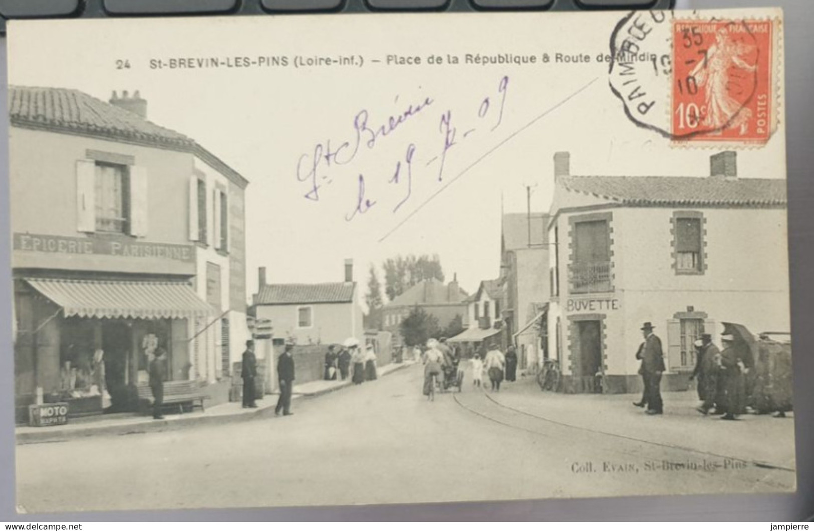 24 - Saint-Brevin-les-Pins (Loire-Inf) - Place De La République & Route De Mindin (rare) - Saint-Brevin-les-Pins