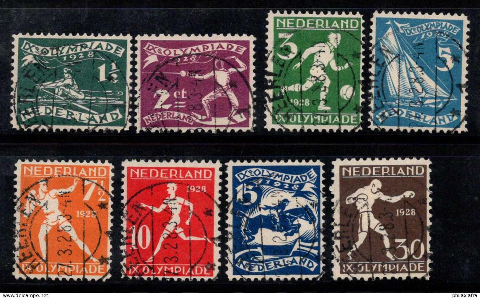 Pays-Bas 1928 Mi. 205C-212A Oblitéré 100% Jeux Olympiques, Sports - Gebraucht