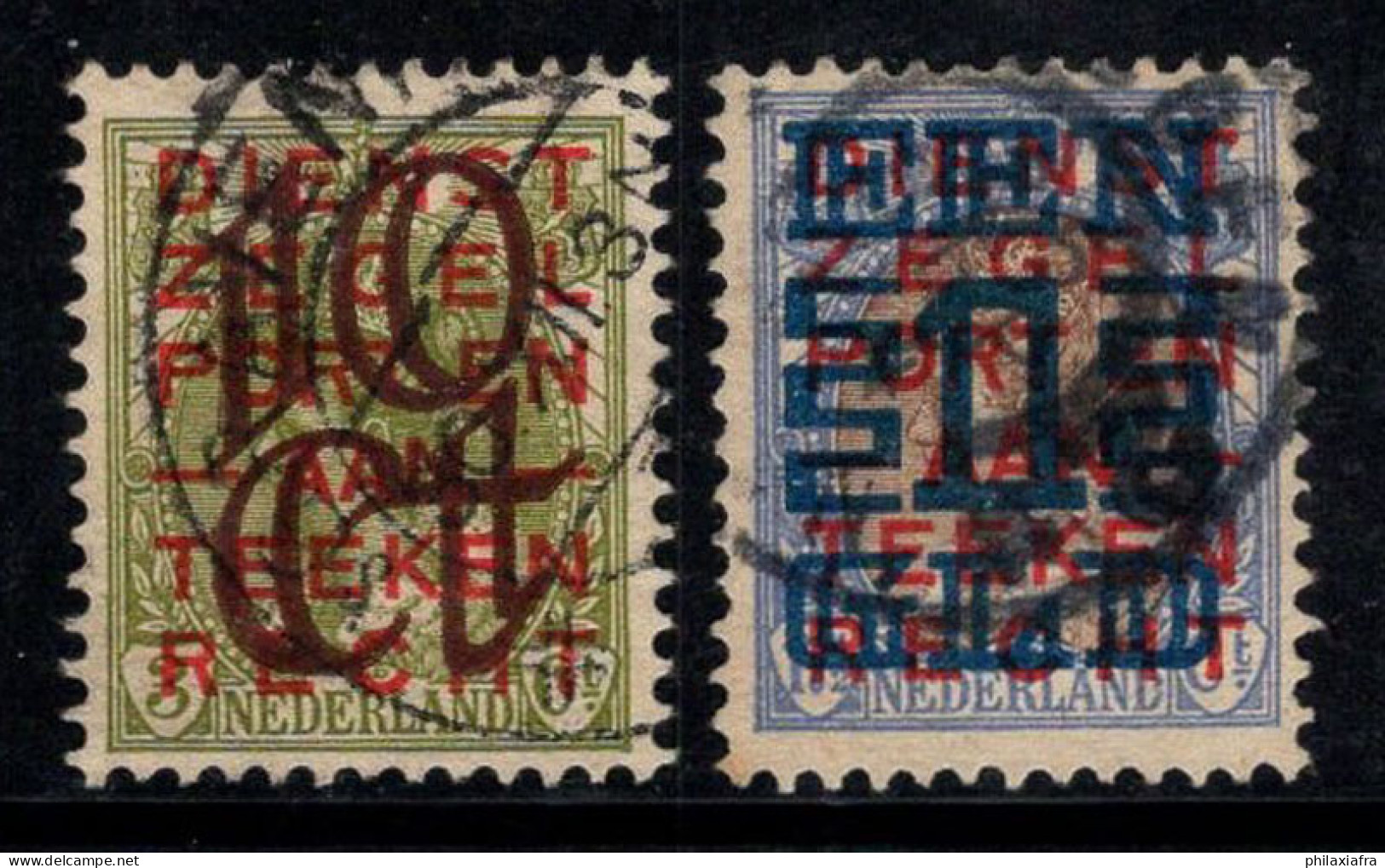 Pays-Bas 1923 Mi. 136-137 Oblitéré 100% Surimprimé - Used Stamps