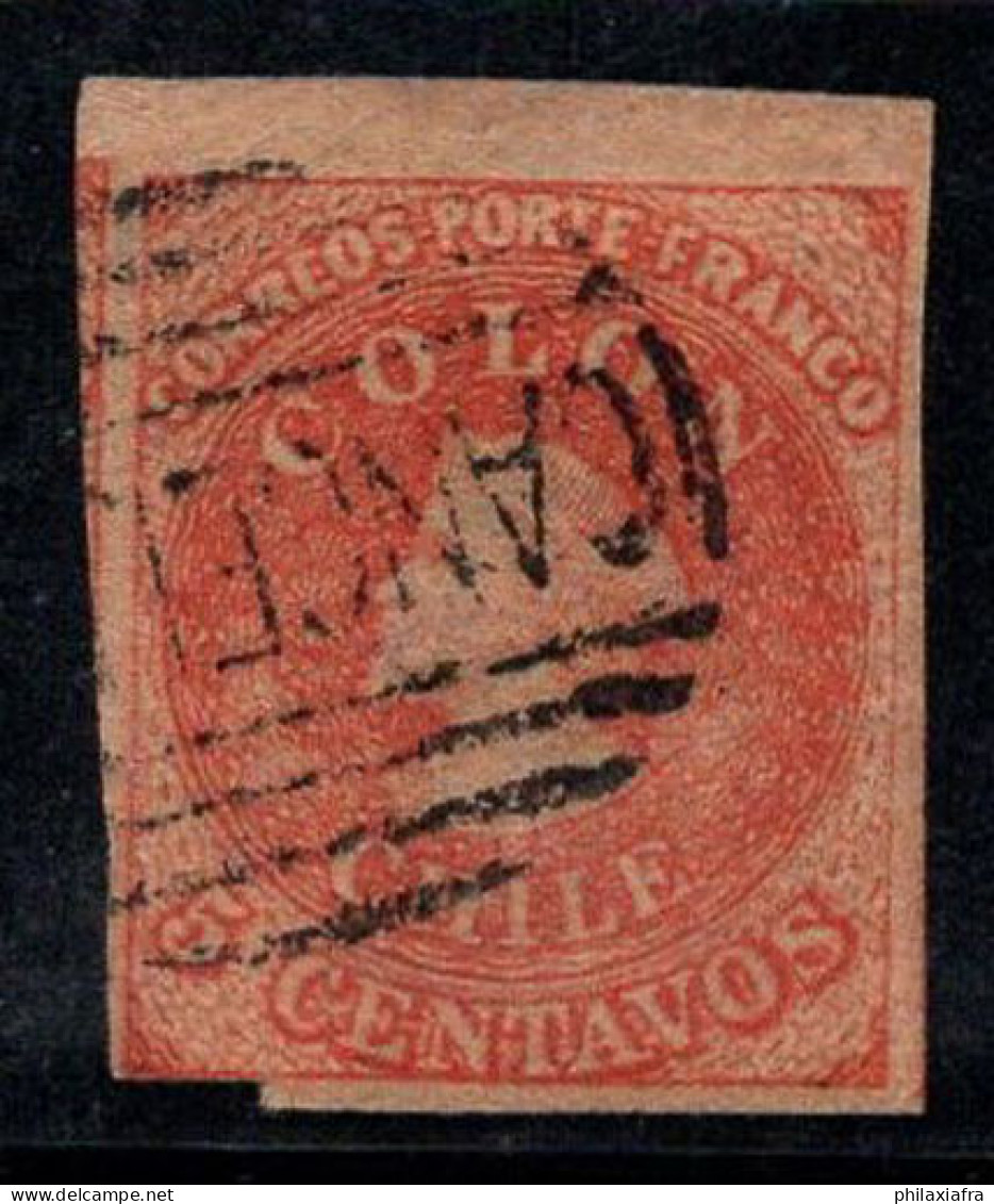 Chili 1866 Mi. 7 Oblitéré 80% 5 C, Colon, Colombo - Cile