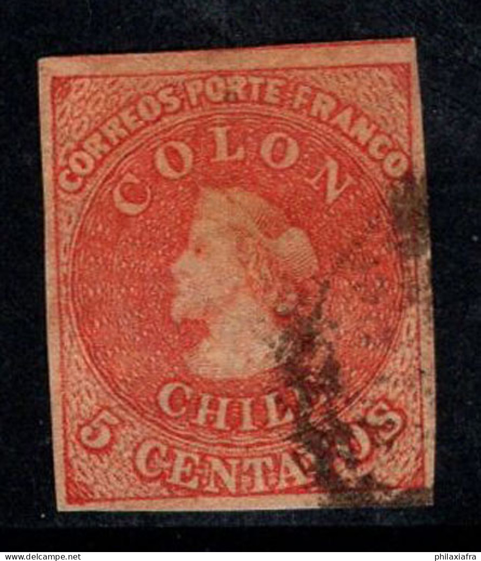 Chili 1866 Mi. 7 Oblitéré 100% 5 C, Colon, Colombo - Chili