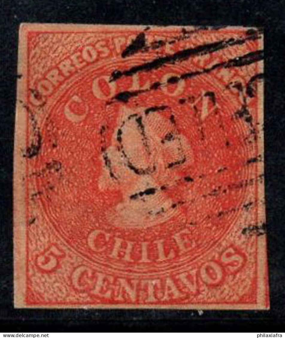 Chili 1853-66 Mi. 1 IY Oblitéré 100% 5 C, Colon, Colombo - Chili