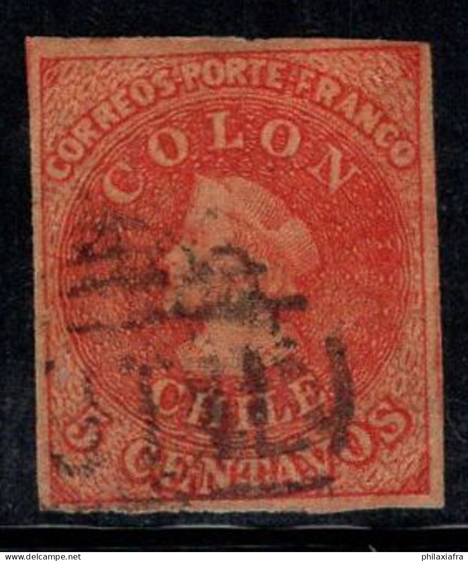 Chili 1853-66 Oblitéré 100% 5 C, Colon, Colombo - Chili