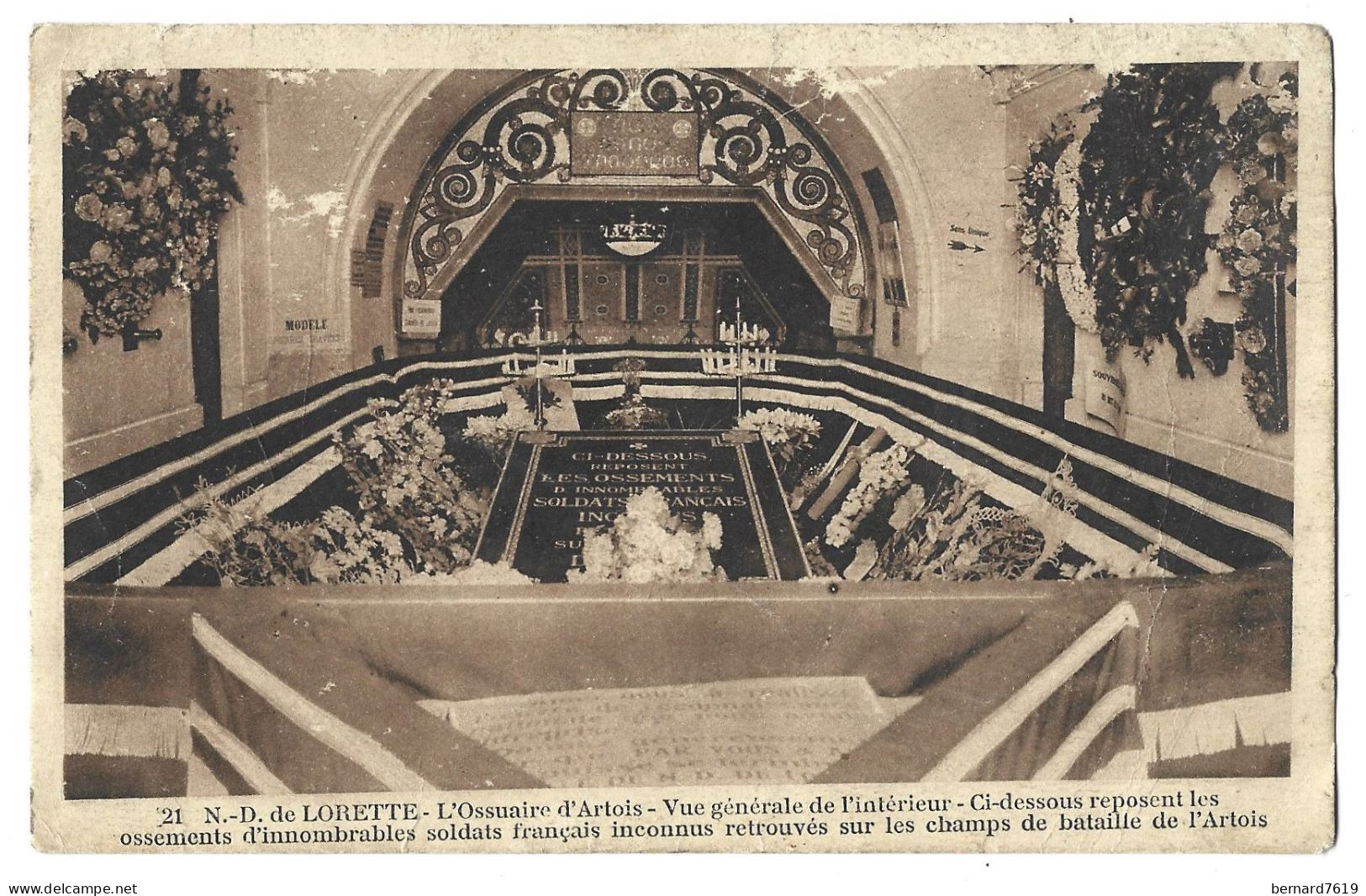 62  Notre Dame De Lorette  - L'ossuaire D'artois - Vue Generale De L'interieur - Autres & Non Classés
