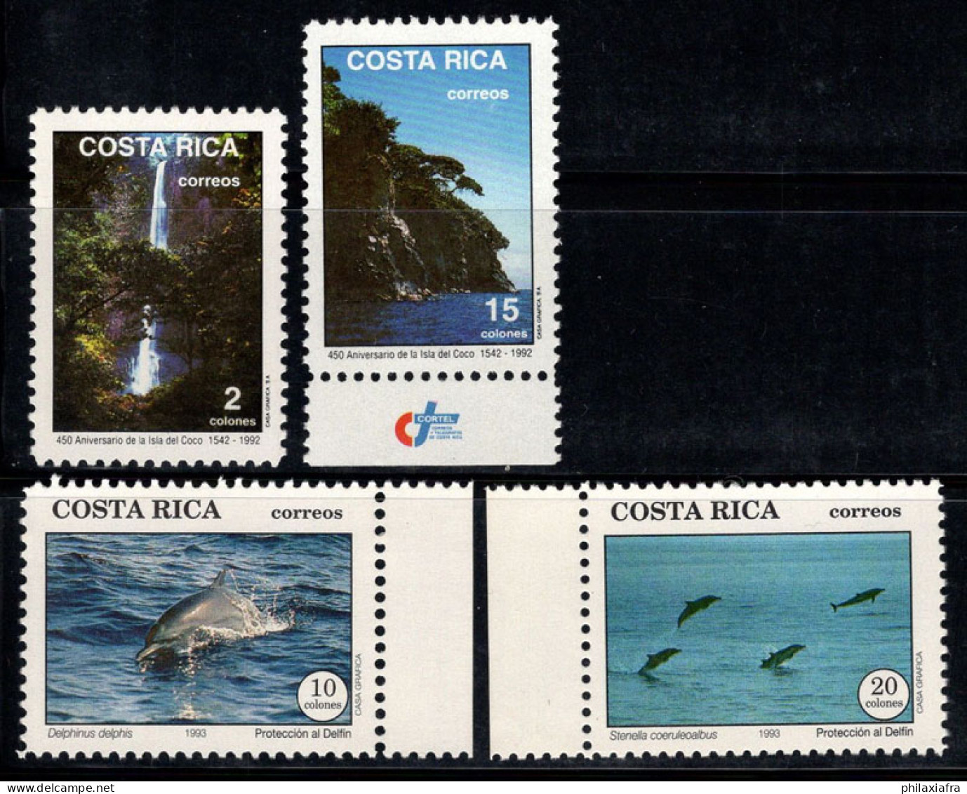 Costa Rica 1993 Mi. 1409, 1417 Neuf ** 100% Îles Cocos, Dauphins - Costa Rica