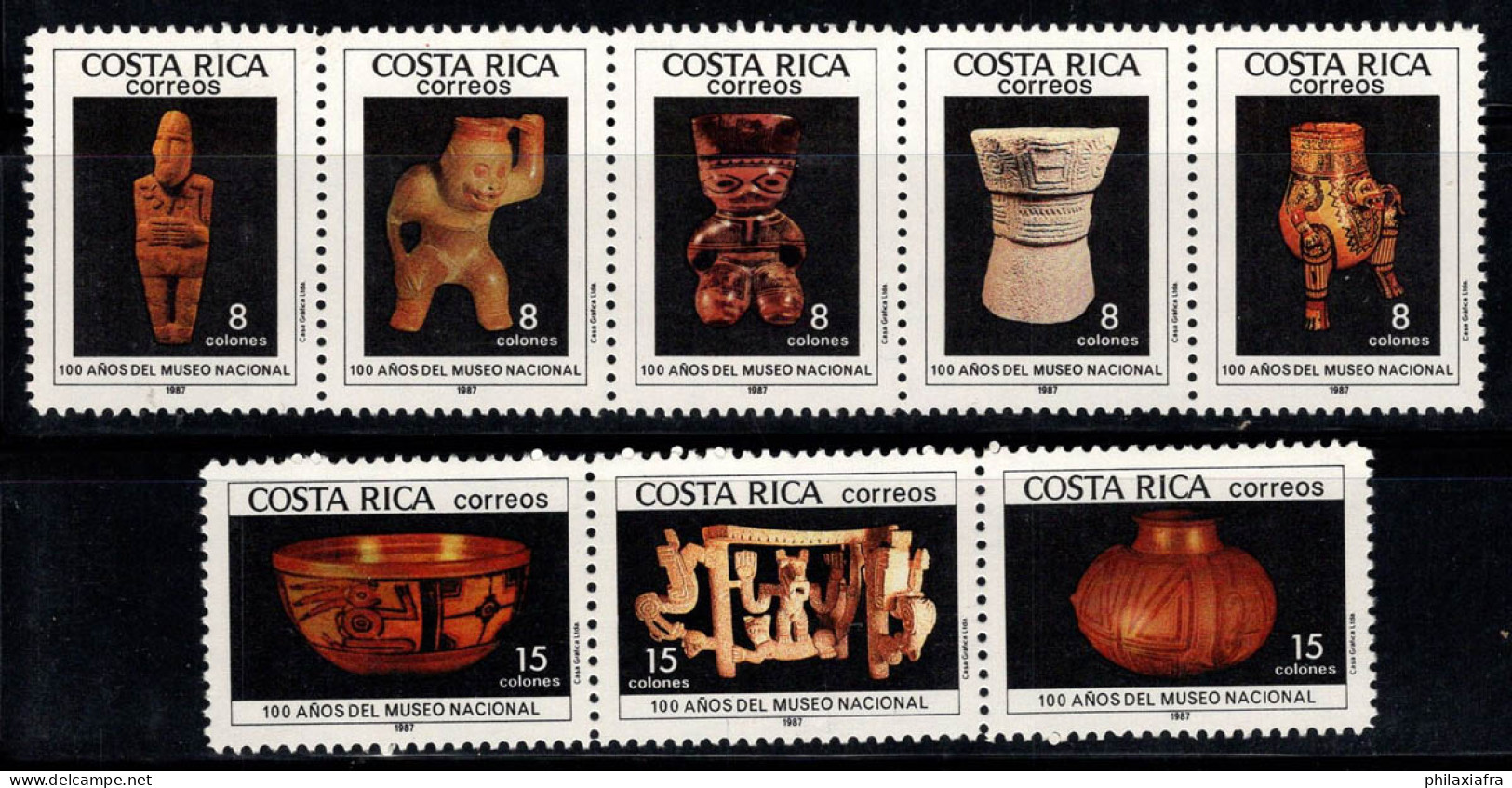 Costa Rica 1987 Mi. 1327-1334 Neuf ** 100% Musée National, Art - Costa Rica