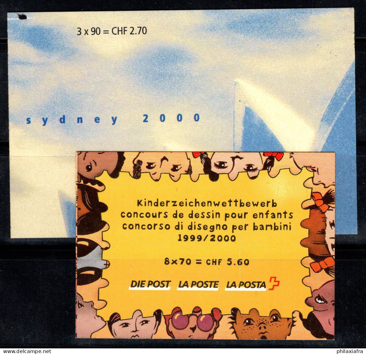 Suisse 2000 Mi. MH 118, 119 Carnet 100% Oblitéré Jeux Olympiques, Enfants - Booklets