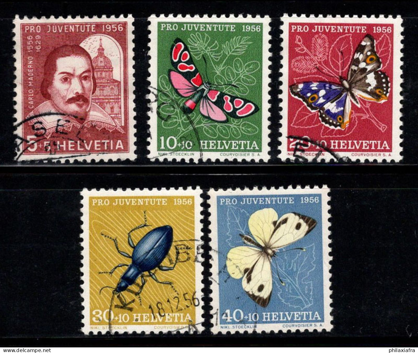 Suisse 1956 Mi. 632-636 Oblitéré 100% Pro Juventute, PAPILLONS - Used Stamps