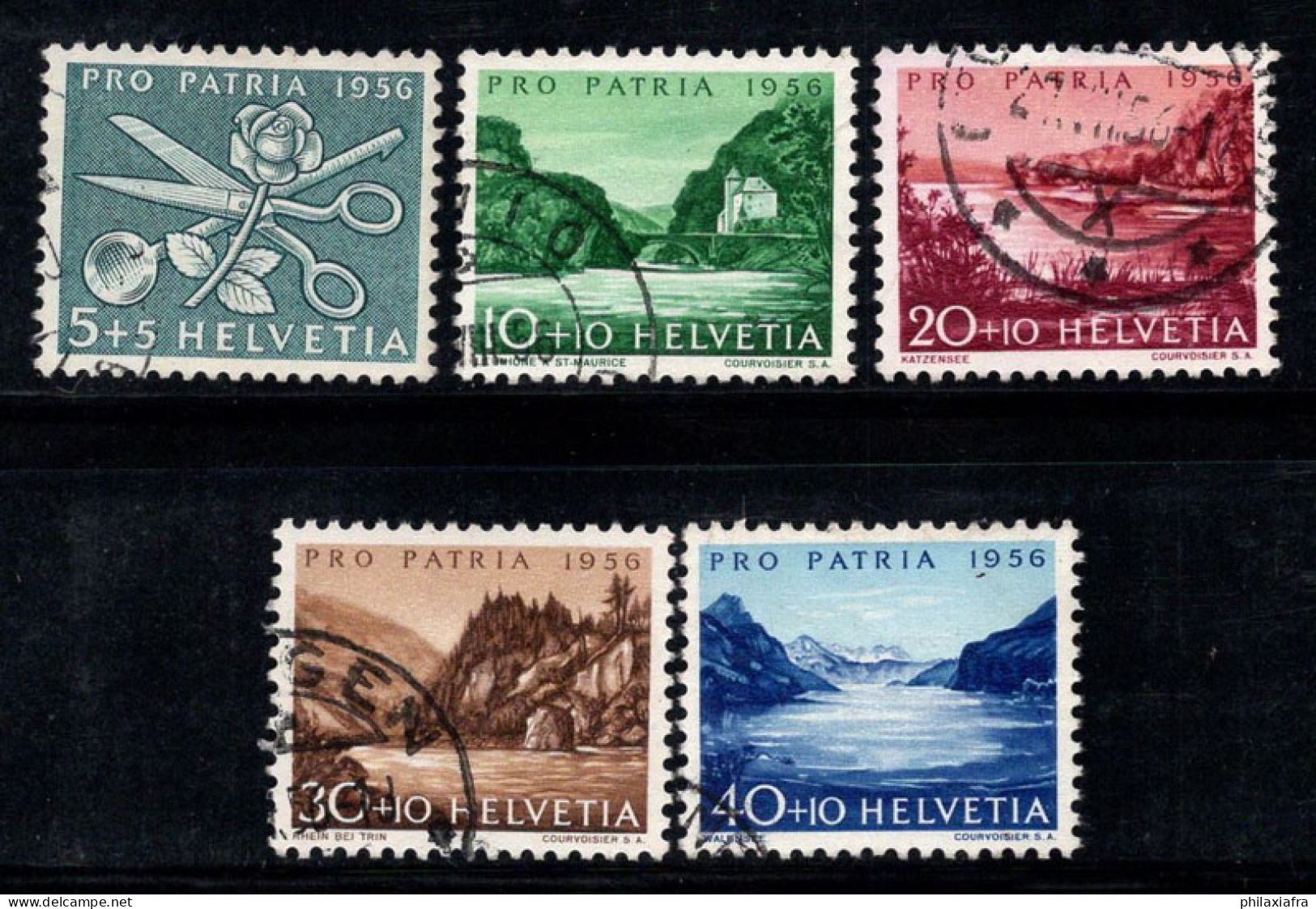 Suisse 1956 Mi. 627-631 Oblitéré 100% Paysages, Pro Patria - Gebraucht