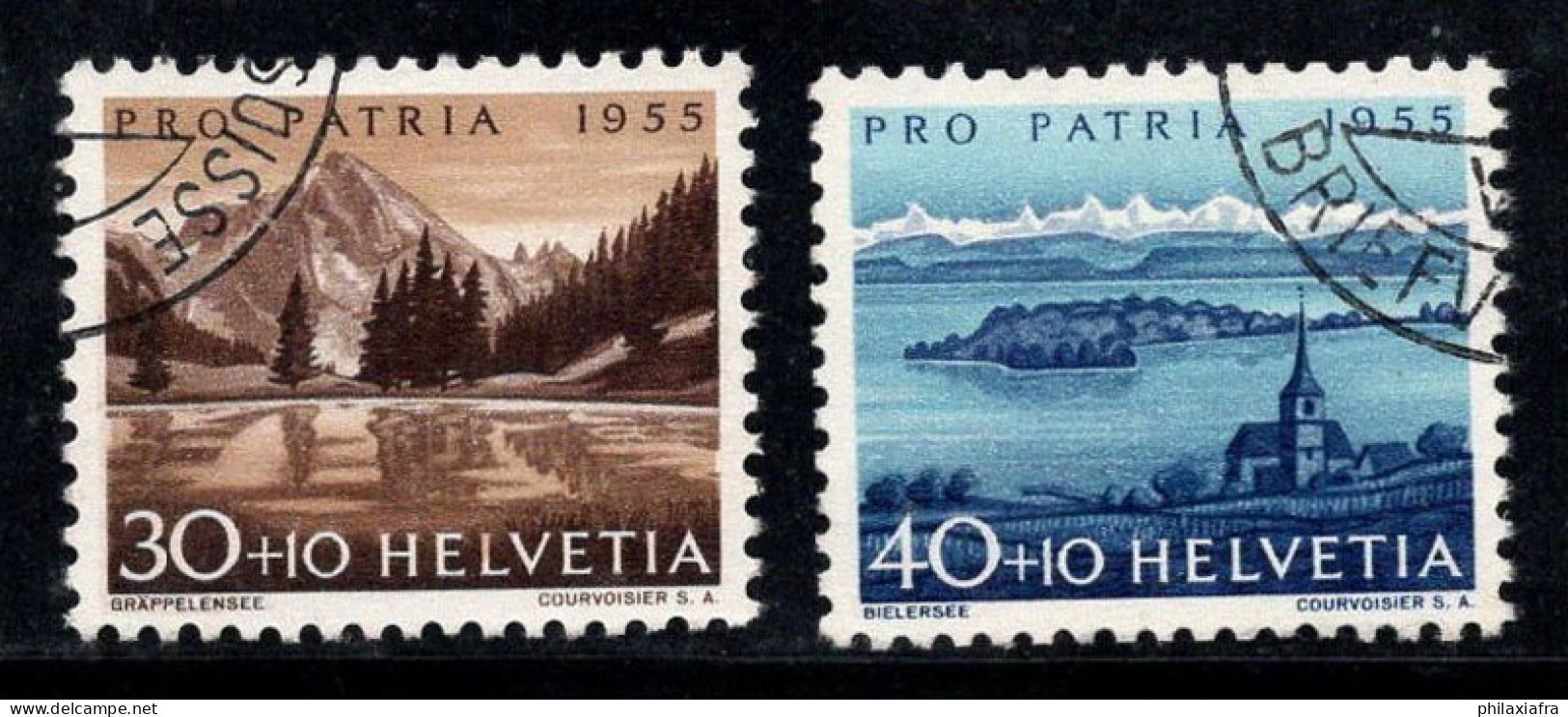 Suisse 1955 Mi. 616-617 Oblitéré 100% Paysages - Used Stamps