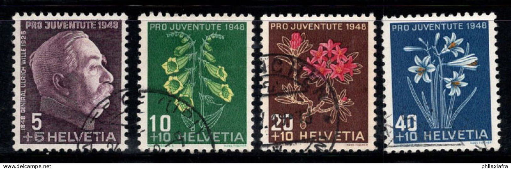 Suisse 1948 Mi. 514-517 Oblitéré 100% Pro Juventute, FLEURS - Used Stamps