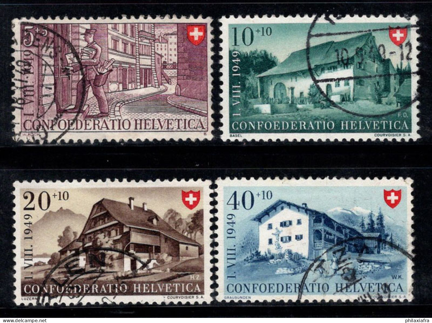 Suisse 1949 Mi. 525-528 Oblitéré 100% Pro Patria, Construction - Gebraucht