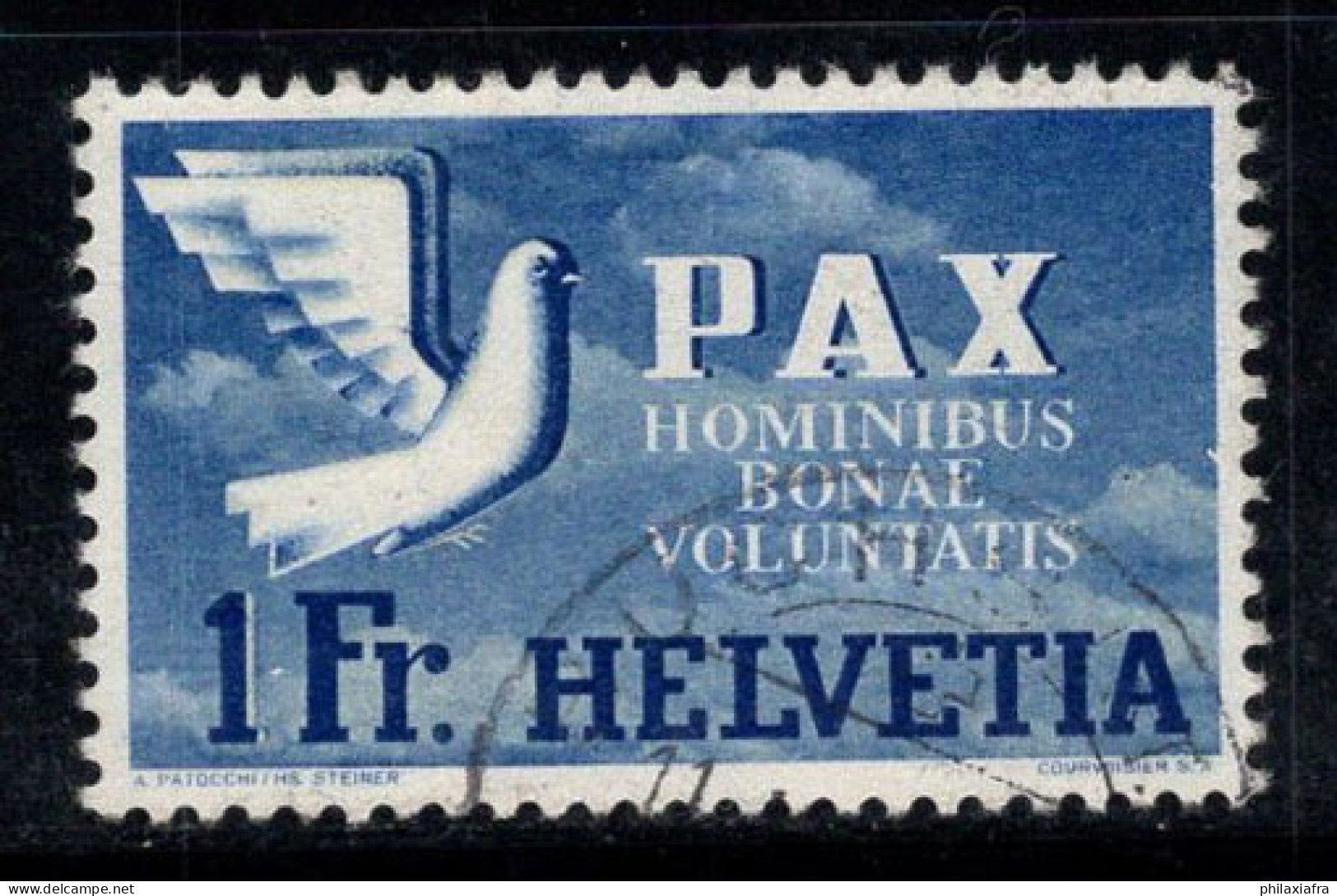 Suisse 1945 Mi. 455 Oblitéré 100% Paix, 1 Fr - Usados