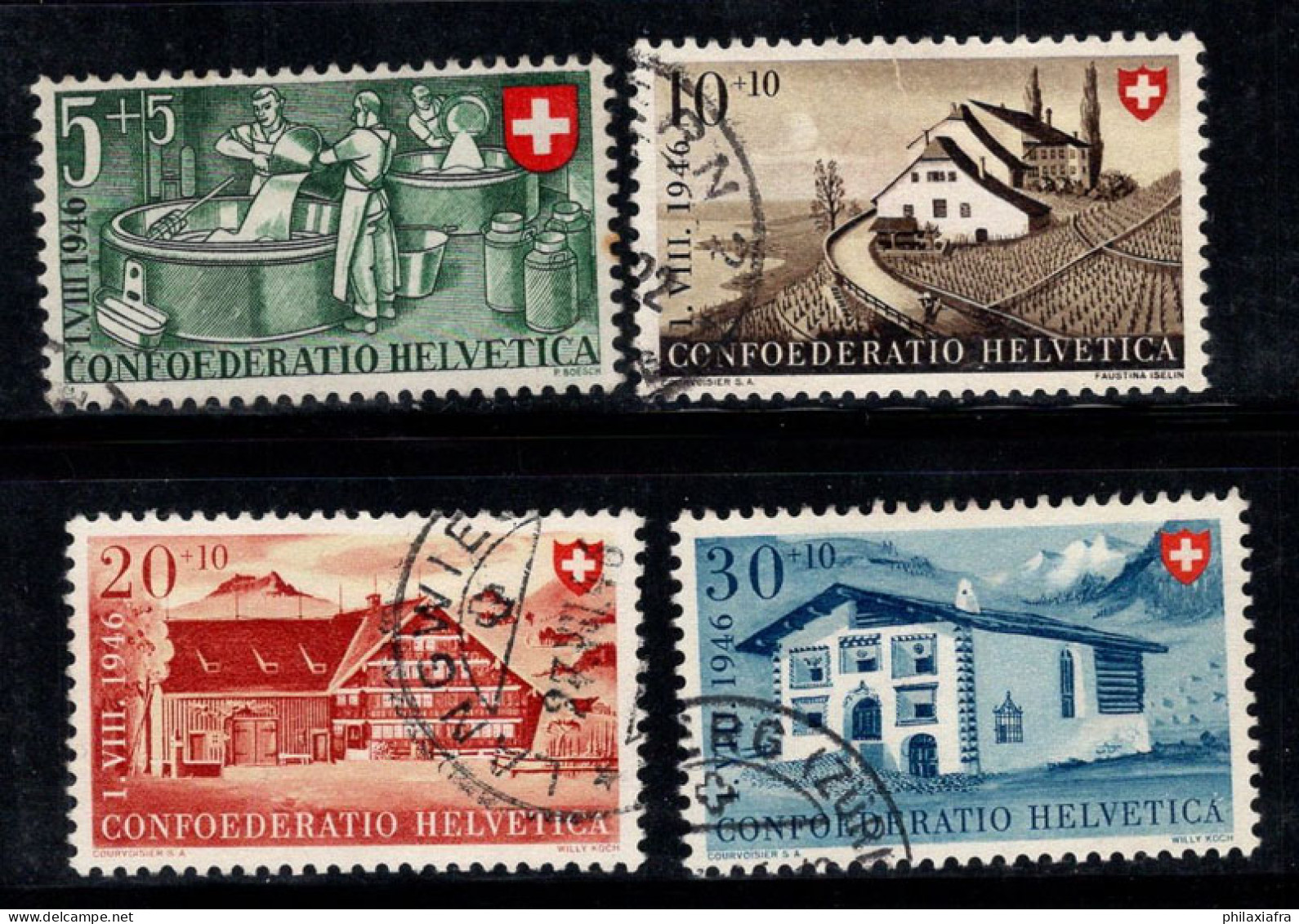 Suisse 1946 Mi. 471-474 Oblitéré 80% Pro Patria, Construction - Used Stamps
