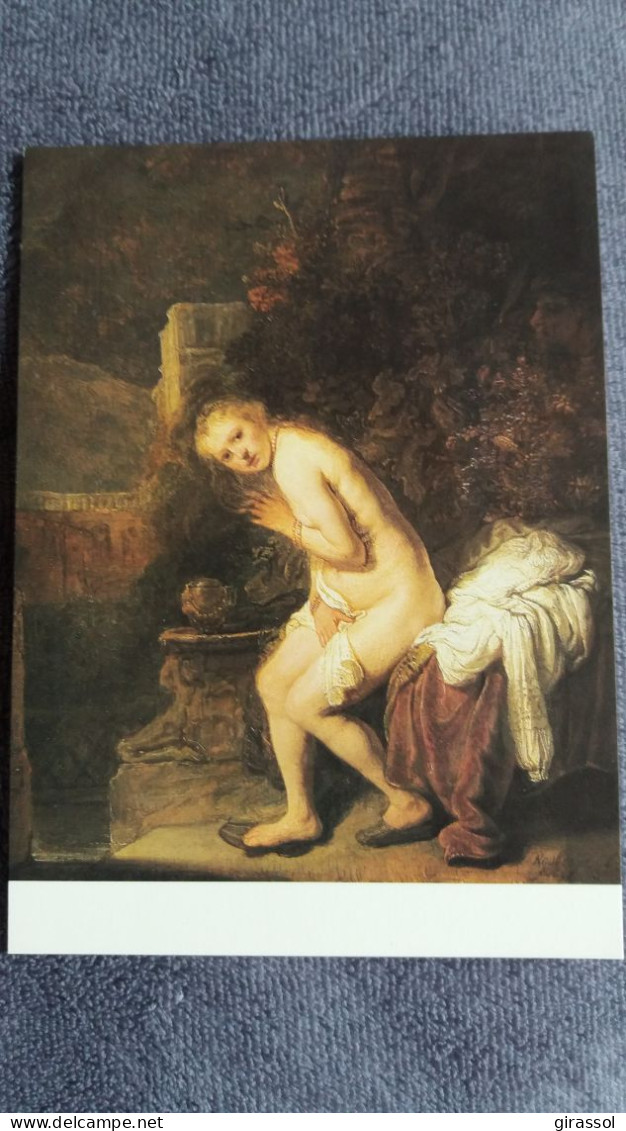 CPM ART TABLEAU REMBRANDT 1606 1669  NU BATHSEBA NUE MAURITSHUIS THE HAGUE - Peintures & Tableaux