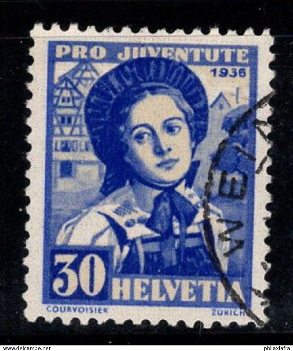 Suisse 1936 Mi. 309 Oblitéré 100% Pro Juventute, Costumes Traditionnels, 30 C - Used Stamps