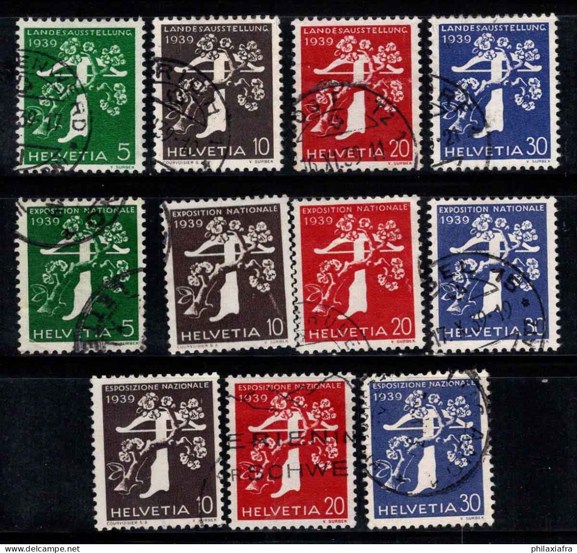 Suisse 1939 Mi. 344- Oblitéré 80% Exposition Zurich - Used Stamps