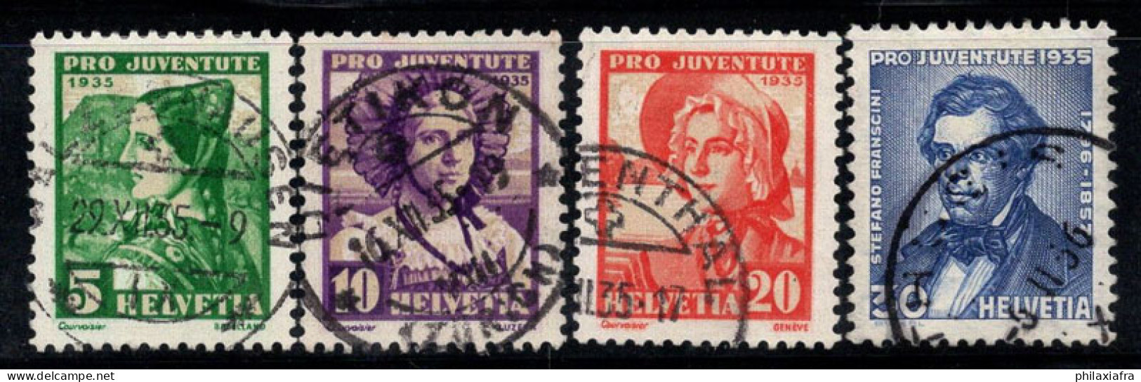 Suisse 1935 Mi. 287-290 Oblitéré 100% Pro Juventute, Costumes Traditionnels - Used Stamps