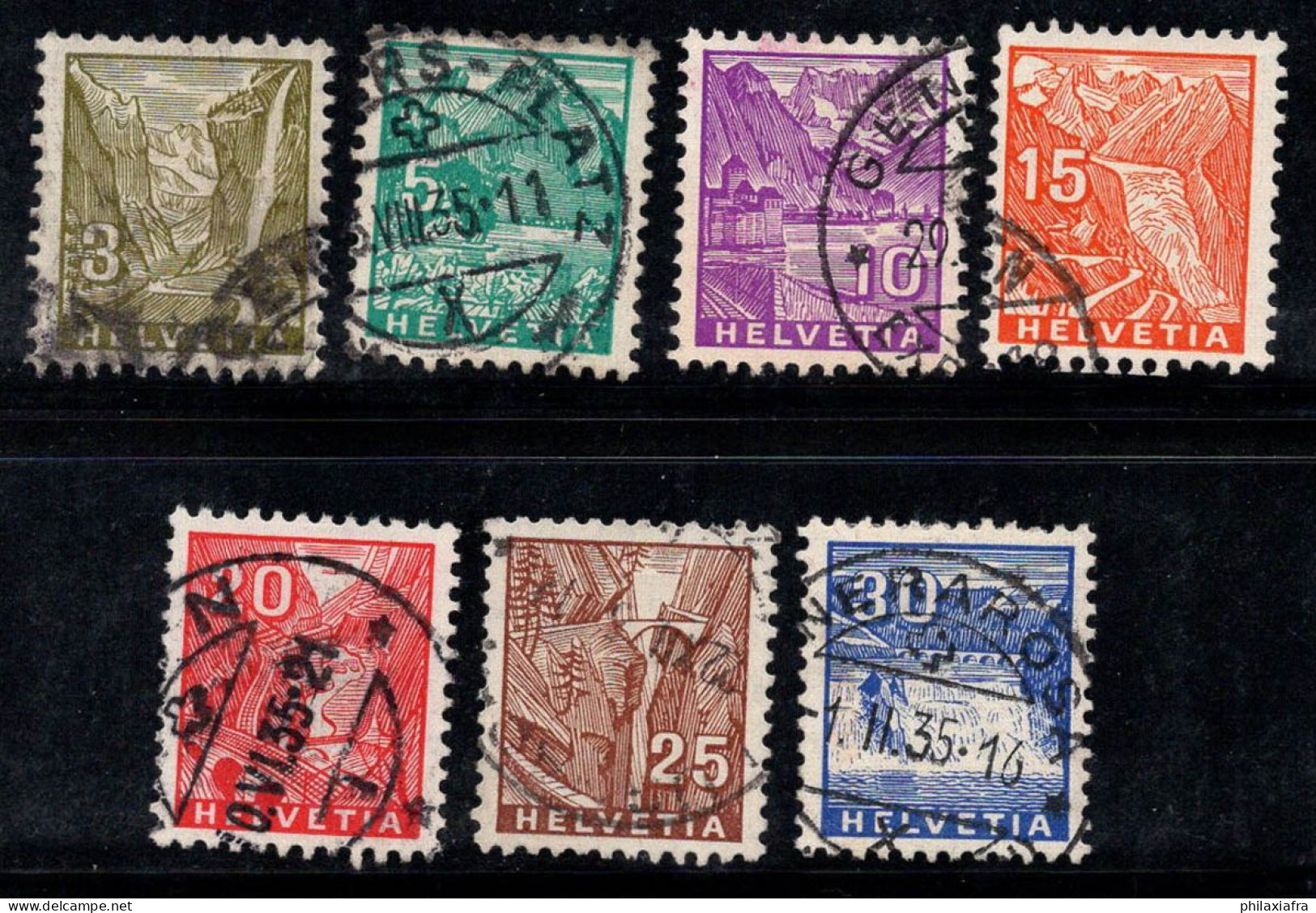 Suisse 1934 Mi. 270-276 Oblitéré 100% Paysages - Used Stamps