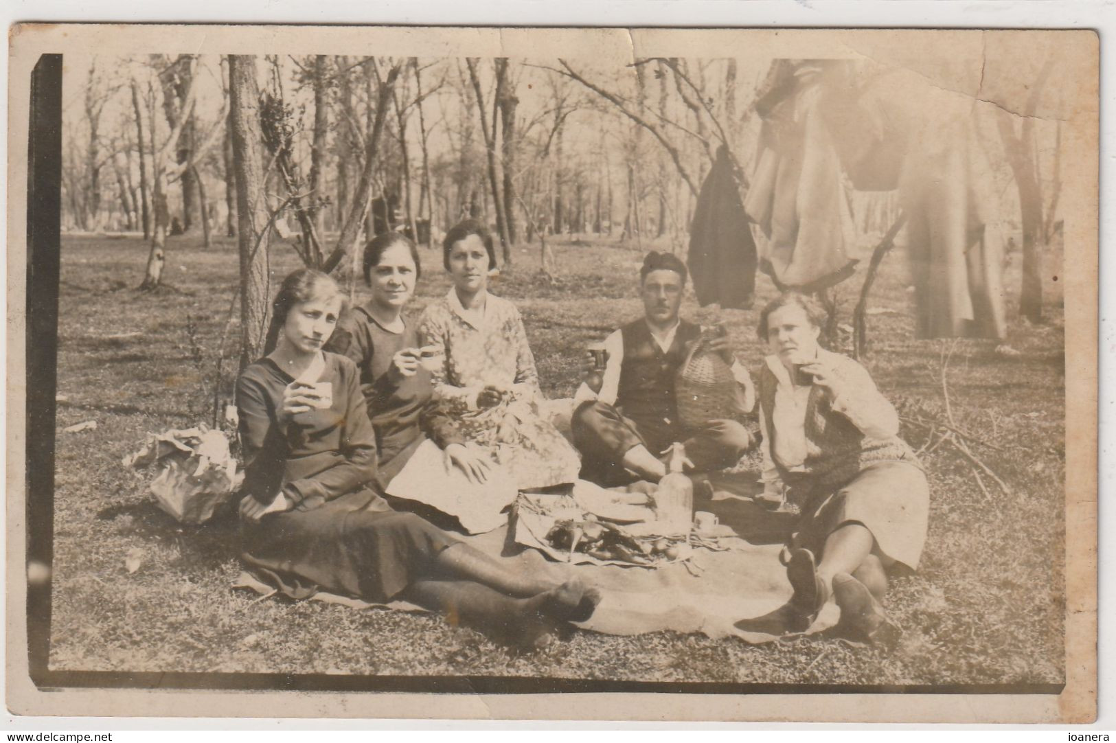 Realfoto Tip Carte Postala - Picnic In Padurea Otopeni 23 Aprilie 1931 - Romania