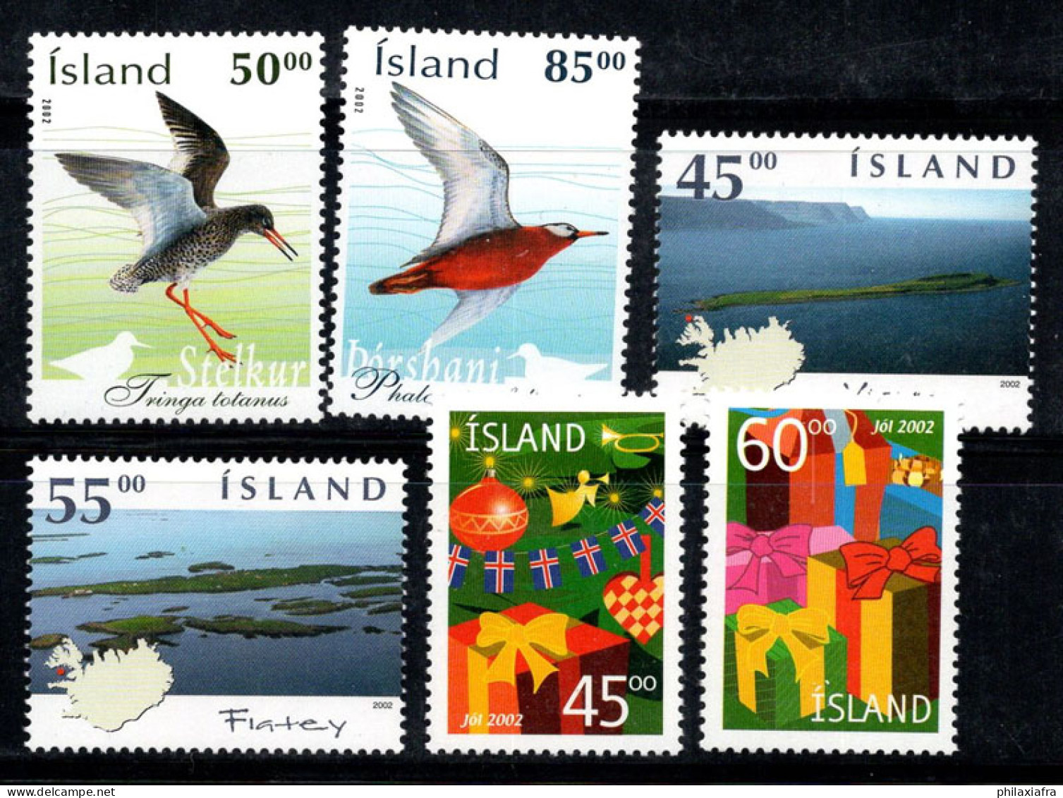 Islande 2002 Mi. 1020-1025 Neuf ** 100% Oiseaux, Noël, Oiseaux - Neufs