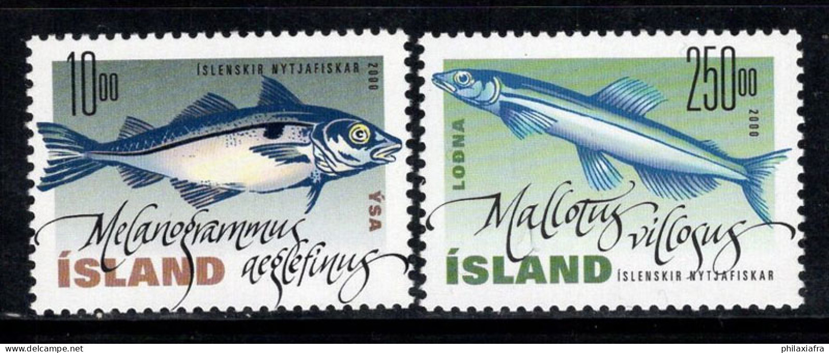 Islande 2000 Mi. 960-961 Neuf ** 100% Poissons, Nature - Unused Stamps