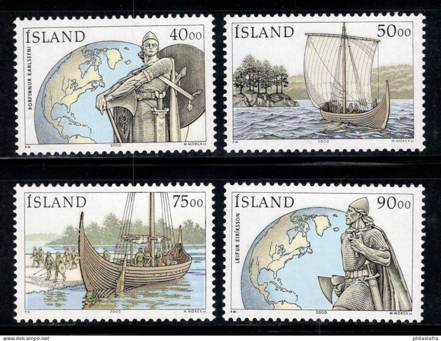 Islande 2000 Mi. 945-948 Neuf ** 100% Découverte De L'Amérique - Unused Stamps