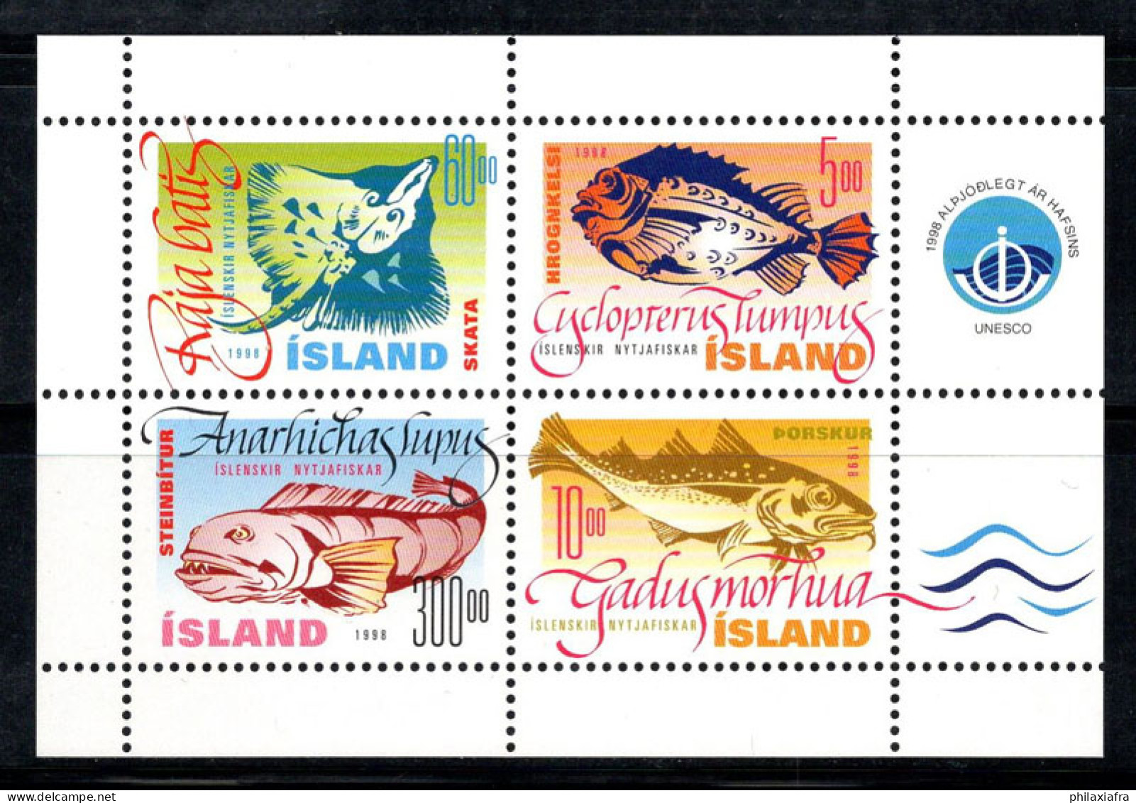 Islande 1998 Mi. Bl. 21 Bloc Feuillet 100% Neuf ** Poissons, Nature - Blokken & Velletjes