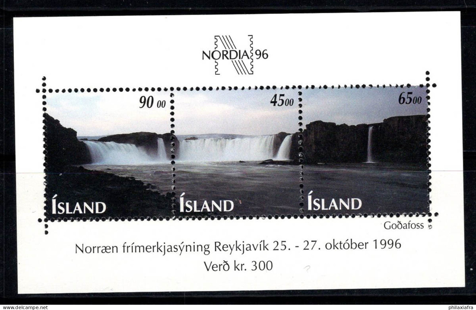 Islande 1996 Mi. Bl. 19 Bloc Feuillet 100% Neuf ** NORDIA, Paysages - Blokken & Velletjes