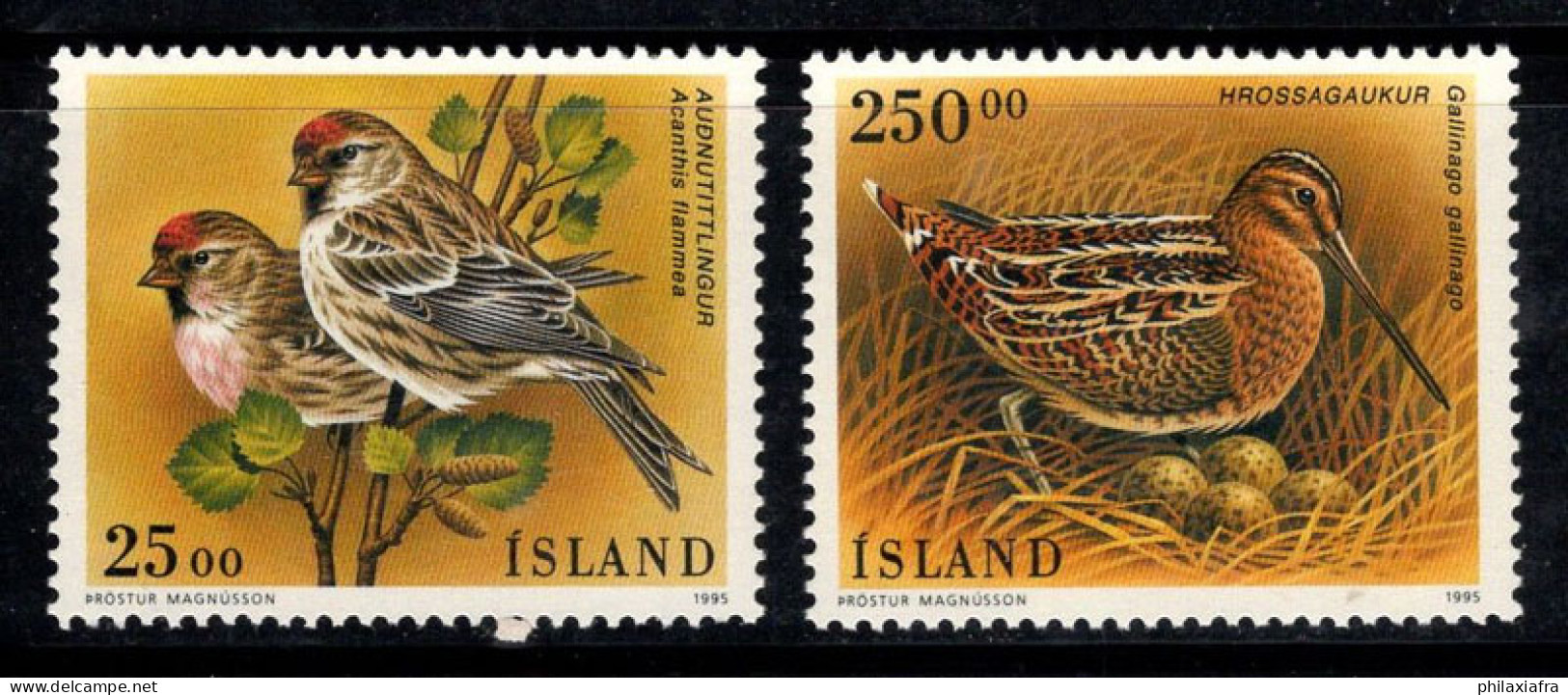 Islande 1995 Mi. 833-834 Neuf ** 100% Oiseaux, Faune - Ungebraucht