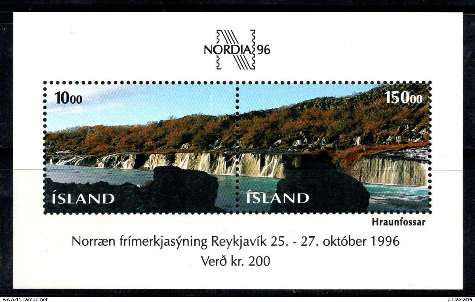 Islande 1995 Mi. Bl. 18 Bloc Feuillet 100% Neuf ** NORDIA, Paysages - Hojas Y Bloques