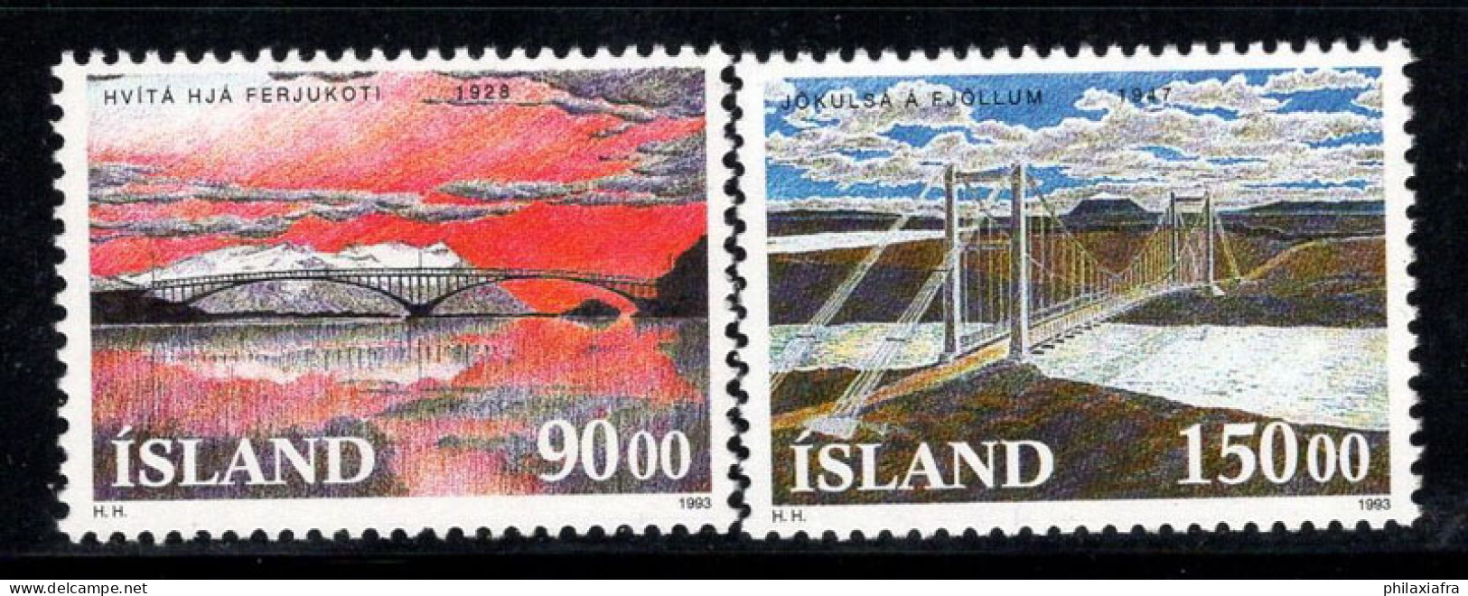 Islande 1993 Mi. 782-783 Neuf ** 100% Ponts, Paysages - Nuovi